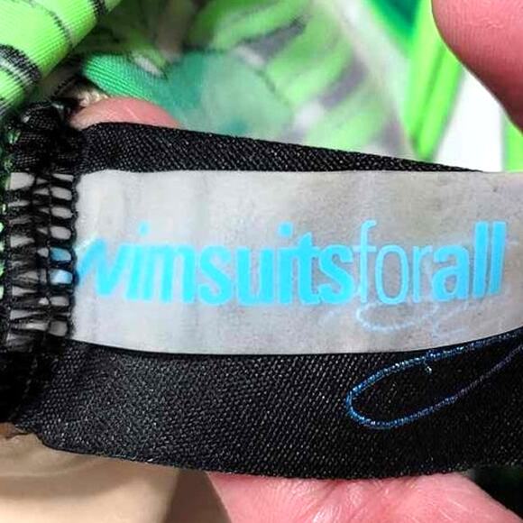 Swimsuits for All S4A Swim Sexy Floral Palm Tropical Halter Tankini Plus 18 NEW - Picture 5 of 12